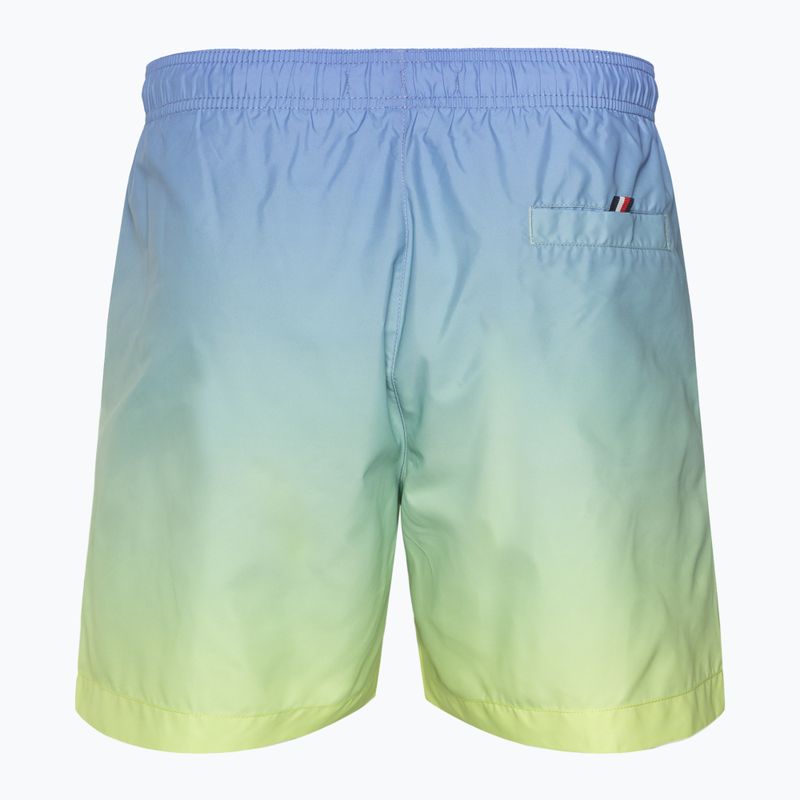 Pánské plavecké šortky  Tommy Hilfiger Medium Drawstring Print ombre blue spell/yellow tulip 2