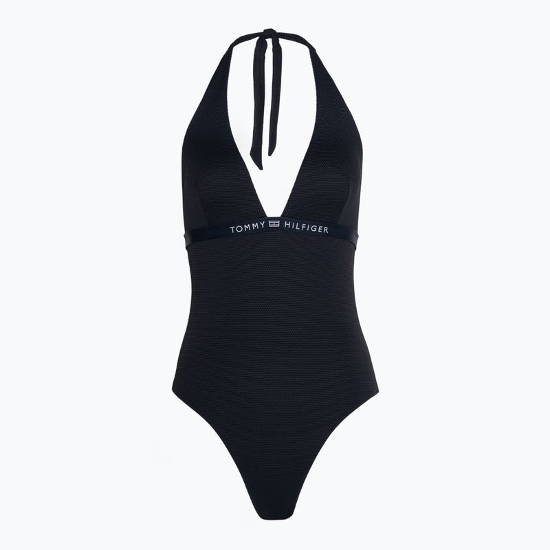 Dámské jednodílné plavky Tommy Hilfiger Halter One Piece Rp desert sky