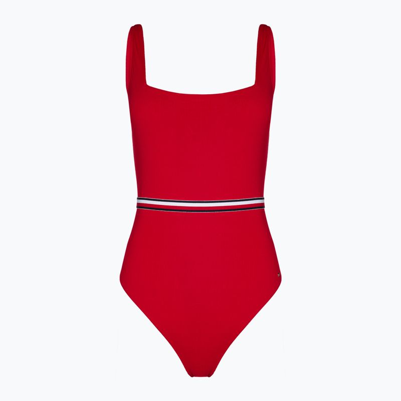 Dámské jednodílné plavky Tommy Hilfiger Square Neck One Piece primary red
