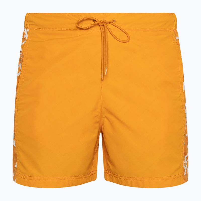 Pánské plavecké šortky  Tommy Hilfiger SF Medium Drawstring Print reactive monogram rich ochre