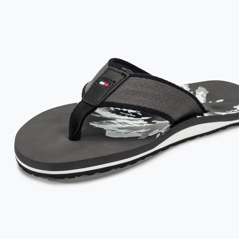 Pánské žabky Tommy Hilfiger Palm Print Beach Sandal dark ash 7