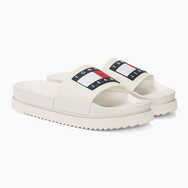 Dámské nazouváky   Tommy Jeans Elevated Flatform Slide ecru 4