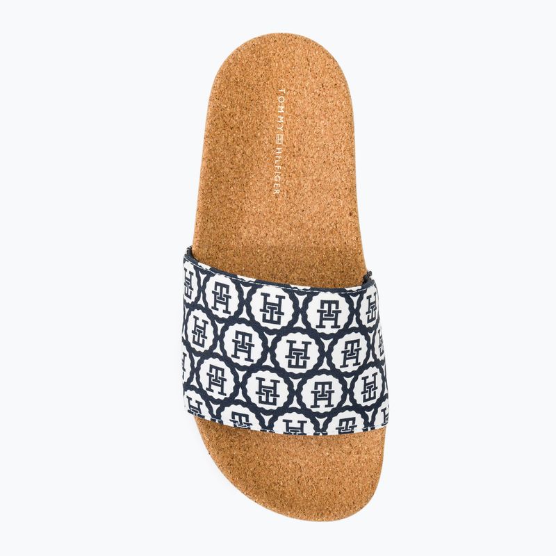 Dámské nazouváky  Tommy Hilfiger Emblem Cork Slide space blue 5