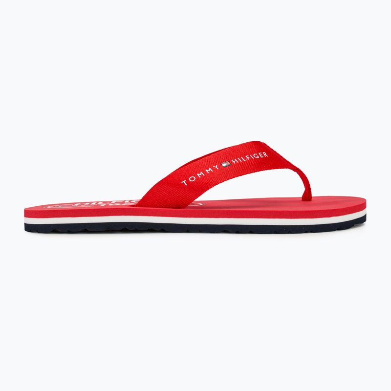 Dámské žabky Tommy Hilfiger Global Stripes Flat Beach Sandal fierce red 2