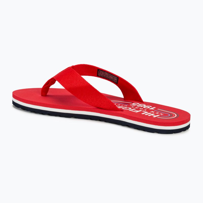 Dámské žabky Tommy Hilfiger Global Stripes Flat Beach Sandal fierce red 3