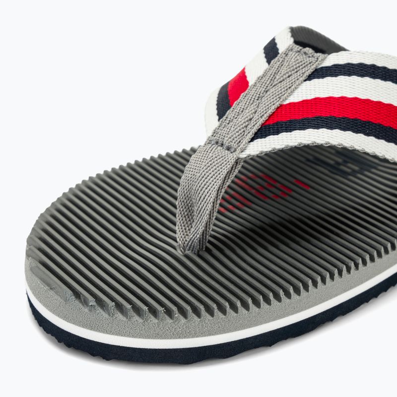 Pánské žabky Tommy Hilfiger Massage Footbed Oly Beach Sandal antique silver 7