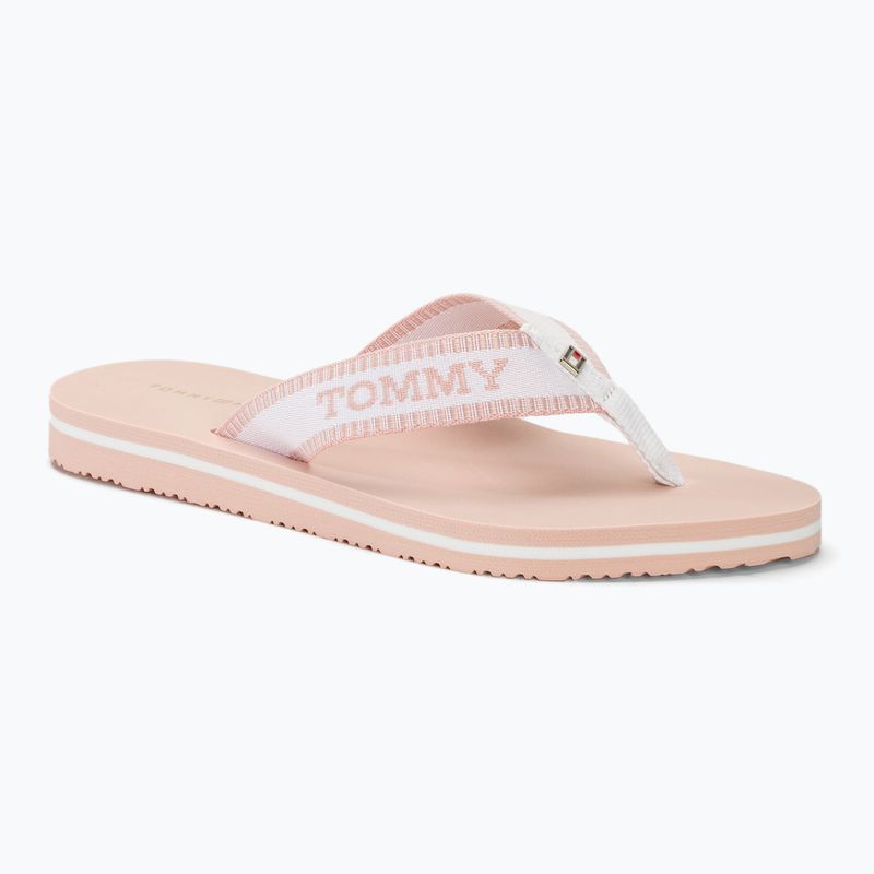 Dámské nazouváky  Tommy Hilfiger Webbing Pool Slide 0LA ecru/whimsical pink