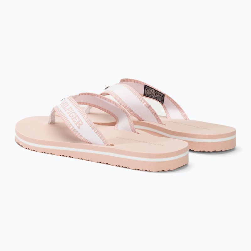 Dámské nazouváky  Tommy Hilfiger Webbing Pool Slide 0LA ecru/whimsical pink 3