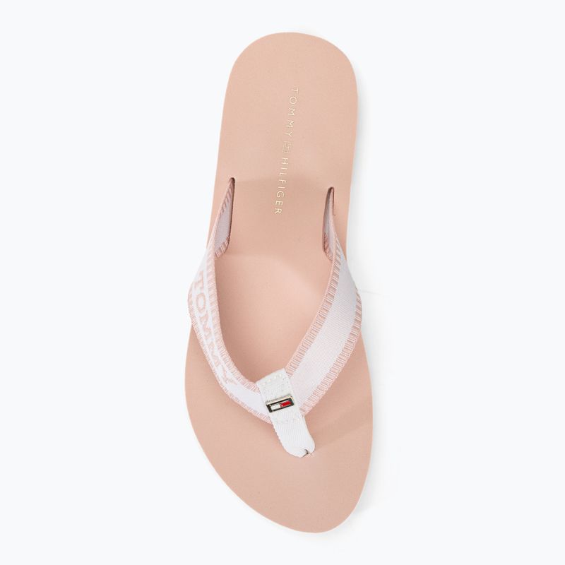 Dámské nazouváky  Tommy Hilfiger Webbing Pool Slide 0LA ecru/whimsical pink 6