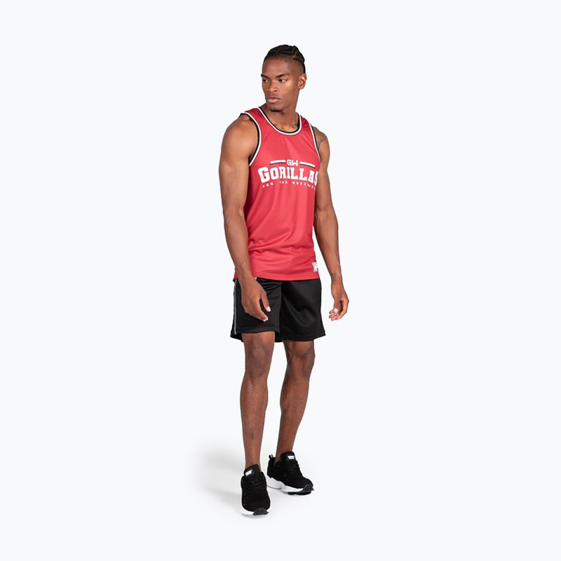 Pánské fitness tílko tank top Gorilla Wear Keene red/black 3