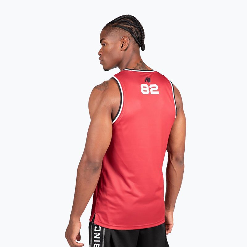 Pánské fitness tílko tank top Gorilla Wear Keene red/black 4