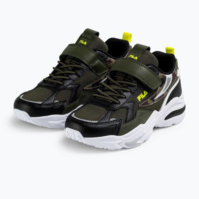 Dětské boty FILA Madrun Velcro olive night 2