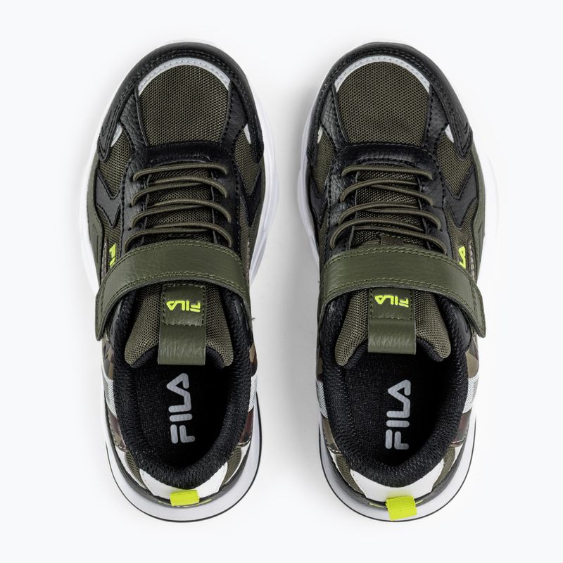 Dětské boty FILA Madrun Velcro olive night 5