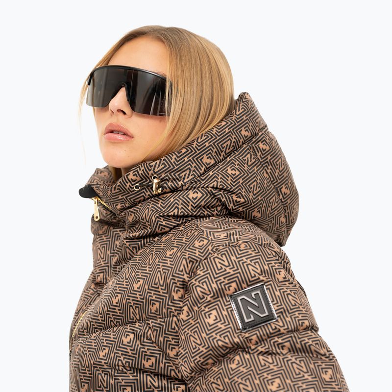 Dámská lyžařská bunda Nikkie Newport Logo camel 2