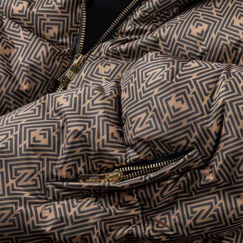 Dámská lyžařská bunda Nikkie Newport Logo camel 7