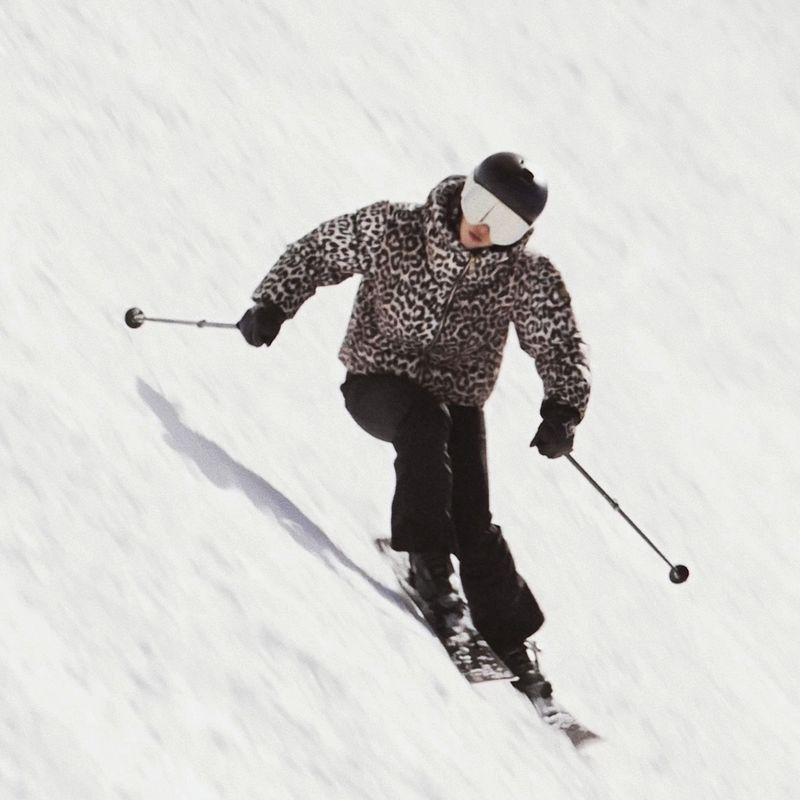 Dámská lyžařská bunda Nikkie Newport Leopard beige 8