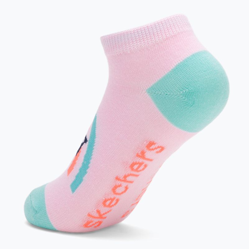 Dětské ponožky SKECHERS Non Terry Low Cut 6 párů coral 8