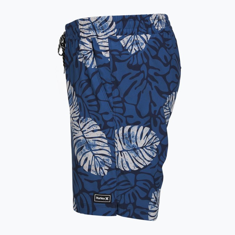 Pánské koupací šortky Hurley Dypsis Leaves Volley Swim Short Navy 3