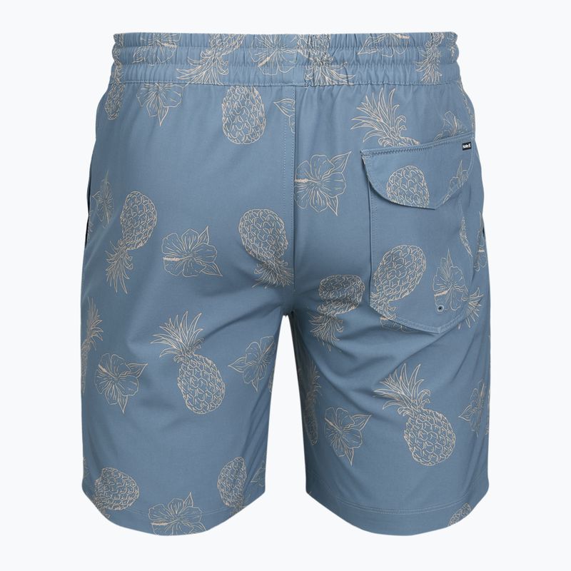 Pánské koupací šortky Hurley Pineapple Volley Swim Short Blue/Brown 2
