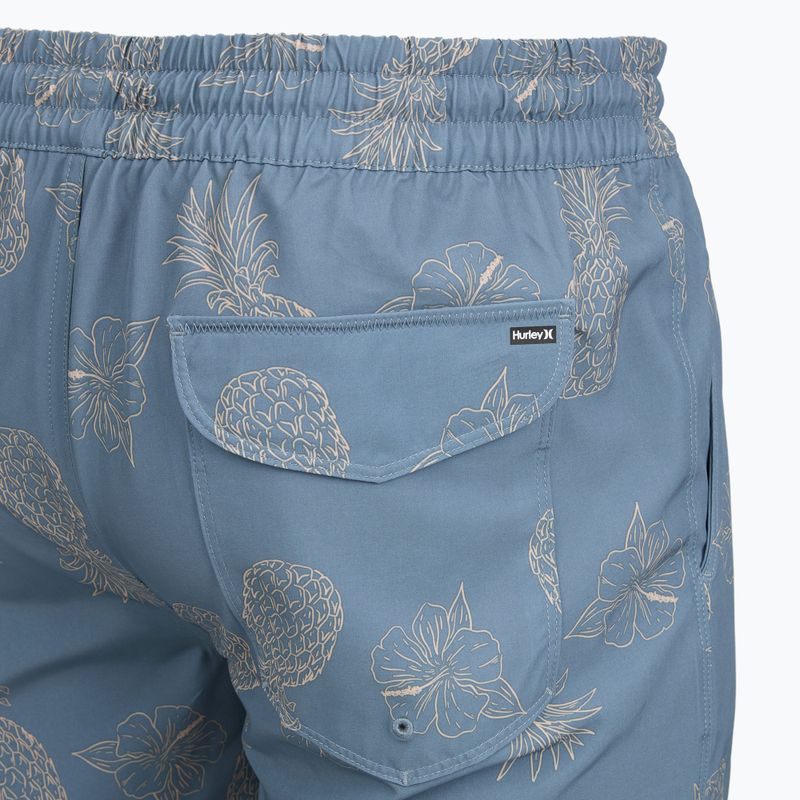 Pánské koupací šortky Hurley Pineapple Volley Swim Short Blue/Brown 4