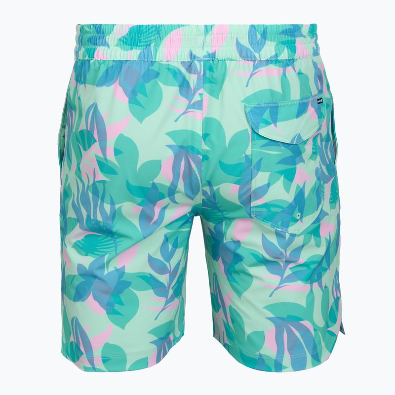 Pánské koupací šortky Hurley Aticama Volley Swim Short Blue/Aqua 2
