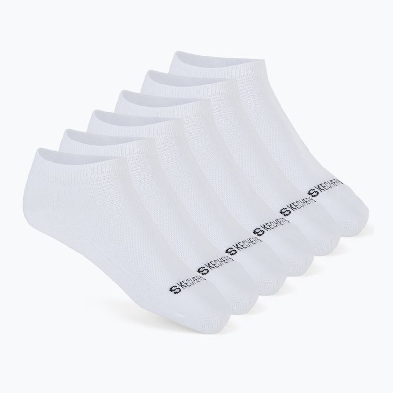 Dámské ponožky SKECHERS Non Terry Low Cut 6 párů white traditional
