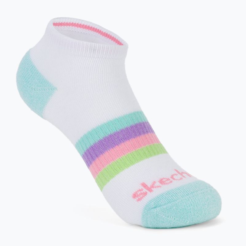Dětské ponožky SKECHERS Heel/Toe Terry Low Cut 6 párů white/light pink 2