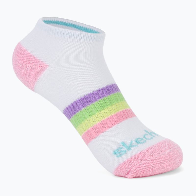 Dětské ponožky SKECHERS Heel/Toe Terry Low Cut 6 párů white/light pink 3