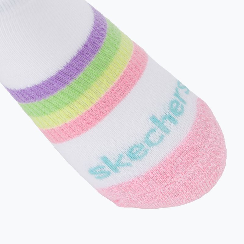 Dětské ponožky SKECHERS Heel/Toe Terry Low Cut 6 párů white/light pink 9