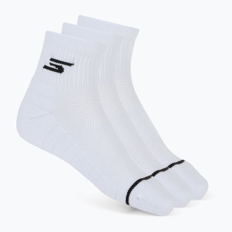 Pánské ponožky SKECHERS 1/2 Terry Qtr Crew 3 páry white tradiční