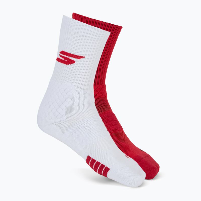 Pánské ponožky SKECHERS Select Terry Crew 2 páry red