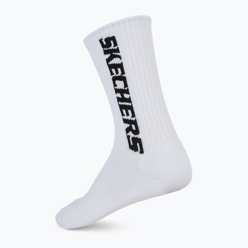 Pánské ponožky SKECHERS 1/2 Terry Crew 3 páry white/black 3