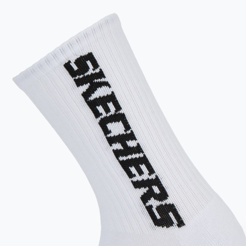 Pánské ponožky SKECHERS 1/2 Terry Crew 3 páry white/black 4