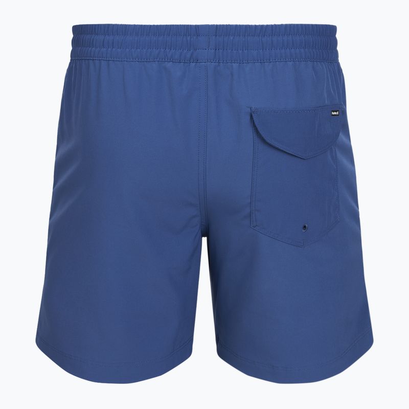 Pánské koupací šortky Hurley Solid Volley Swim Short Blue/Brown 2