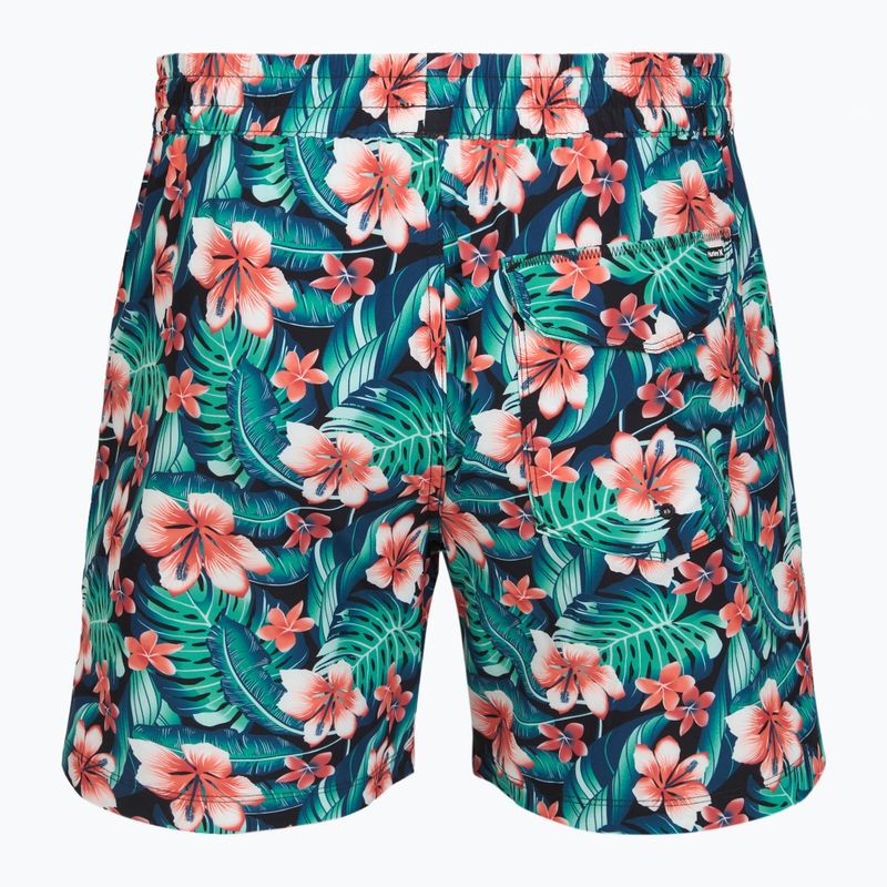 Pánské koupací šortky Hurley Cabana Floral Volley Swim Short Black 2
