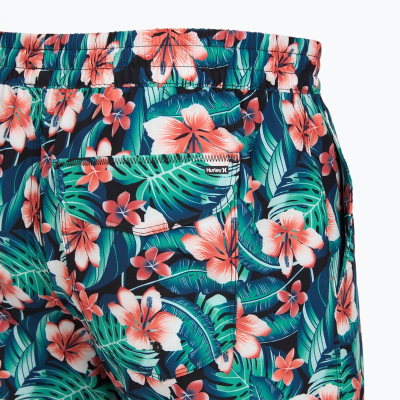 Pánské koupací šortky Hurley Cabana Floral Volley Swim Short Black 4