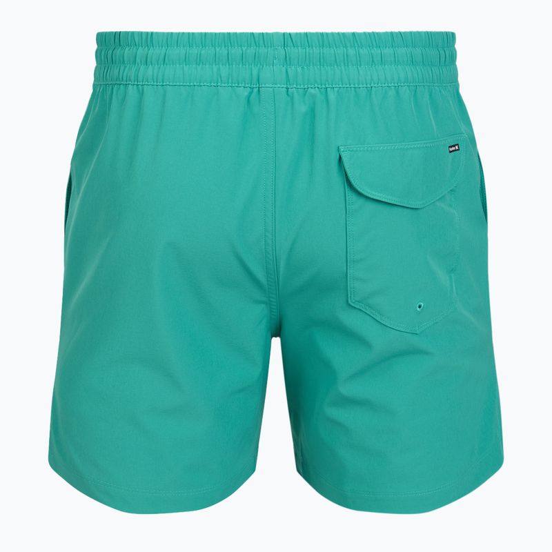 Pánské koupací šortky Hurley Crossover Volley Swim Short Teal Tint 2