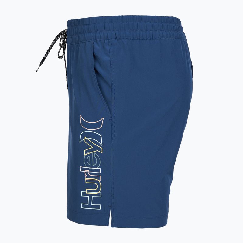 Pánské koupací šortky Hurley Crossover Volley Swim Short blue/black 3