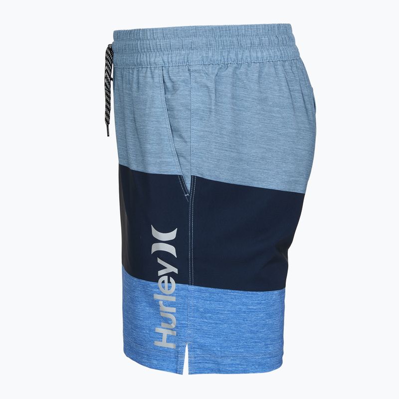 Pánské koupací šortky Hurley Color Blocked Volley Swim Short Baby Blue 3