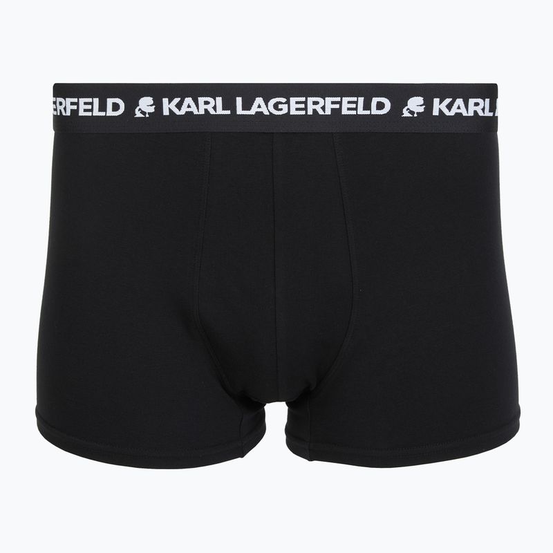 Pánské boxerky KARL LAGERFELD Logo Trunk 5 párů black 2