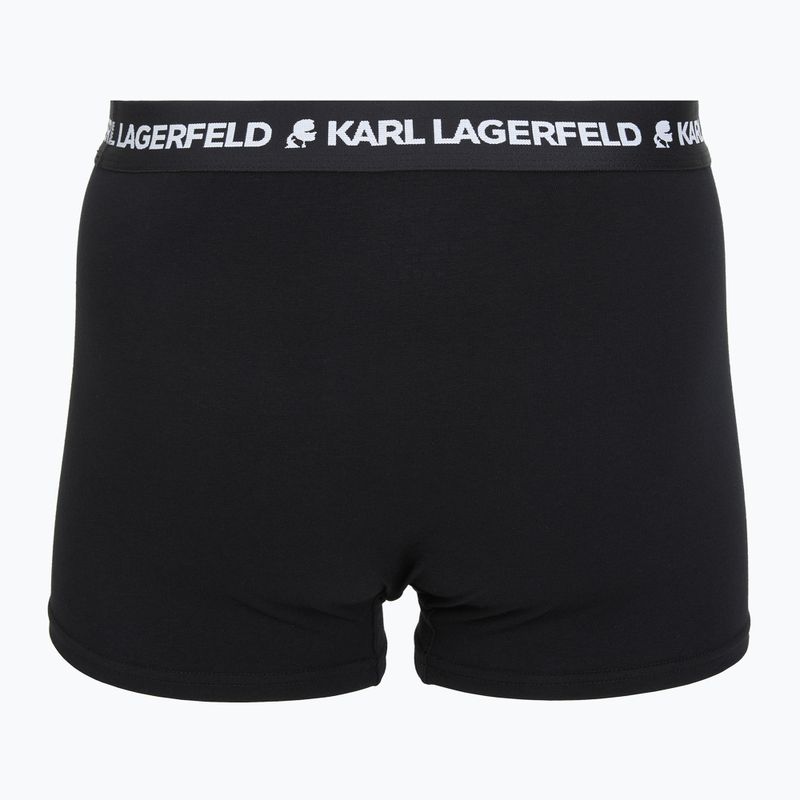 Pánské boxerky KARL LAGERFELD Logo Trunk 5 párů black 3