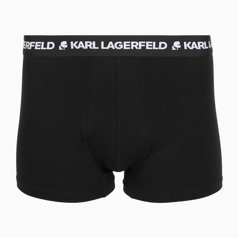 Pánské boxerky KARL LAGERFELD Logo Trunk 3 páry black/white/navy 4