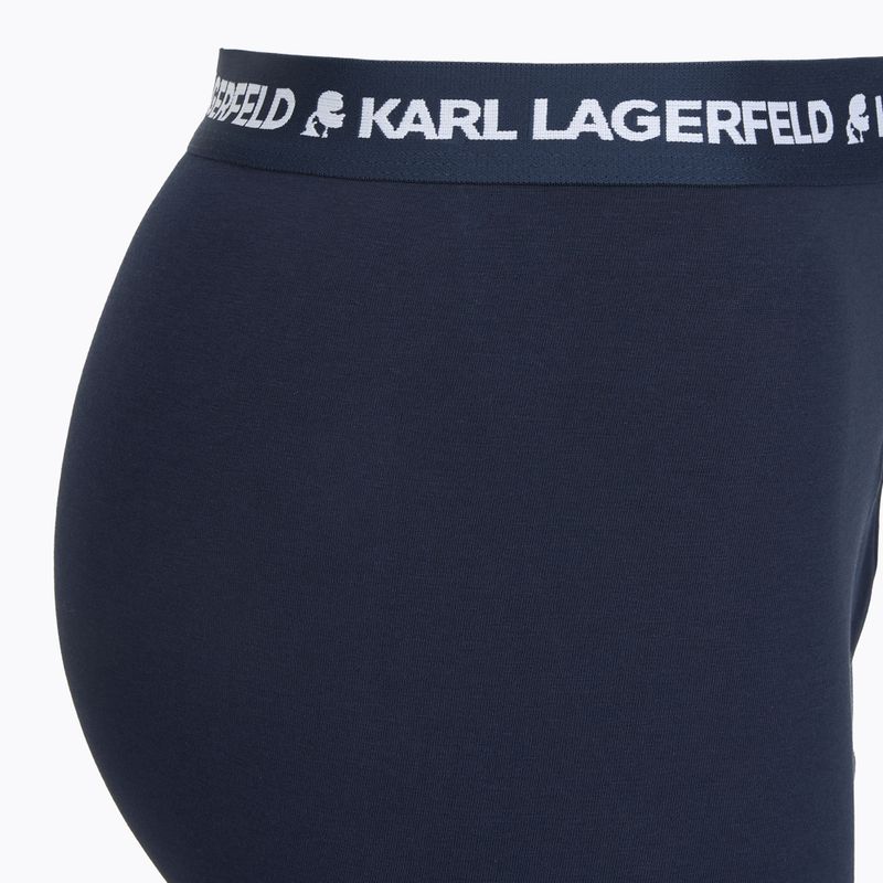 Pánské boxerky KARL LAGERFELD Logo Trunk 3 páry navy 4