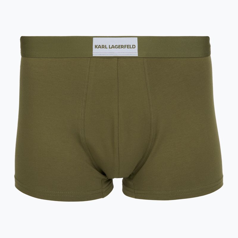 Pánské boxerky KARL LAGERFELD Essential Logo Trunk 7 párů olive/clear sky/excalibur 3