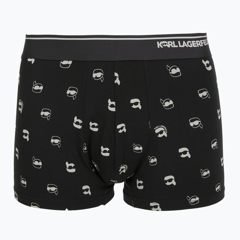 Pánské boxerky KARL LAGERFELD Ikon Aop Trunk 3 páry karl dot/ash black 3