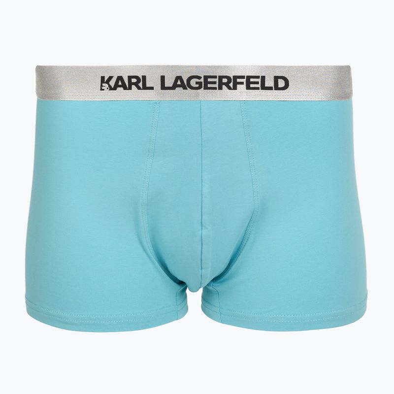 Pánské boxerky KARL LAGERFELD Elastic Trunk 3 páry dark sea/black/blue 2