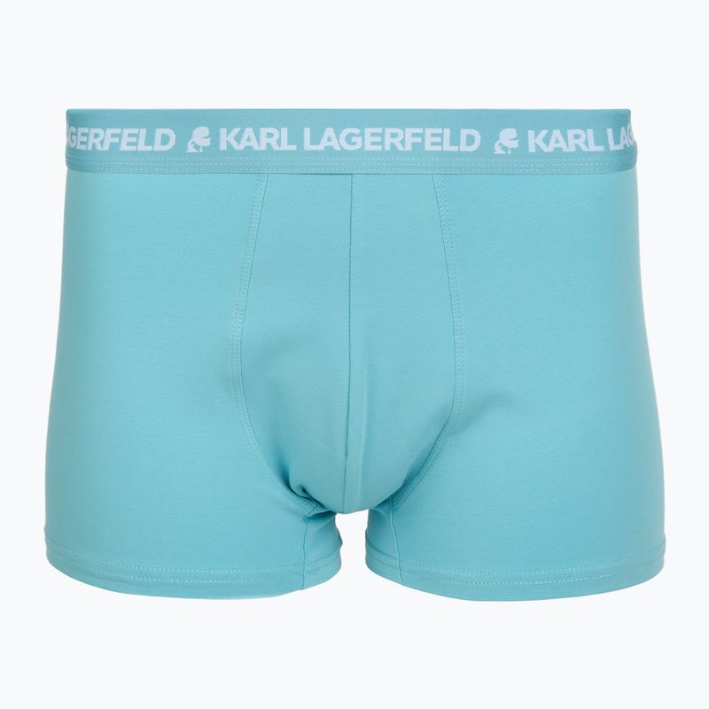 Pánské boxerky KARL LAGERFELD Logo Trunk Multiband 3 páry dark sea/indigo/blue 2