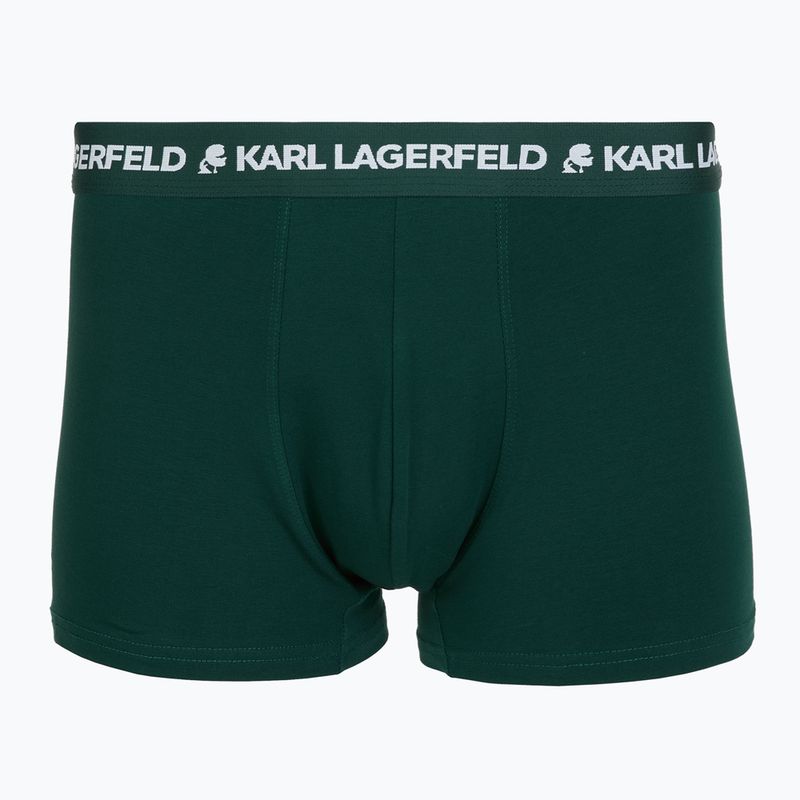 Pánské boxerky KARL LAGERFELD Logo Trunk Multiband 3 páry dark sea/indigo/blue 4