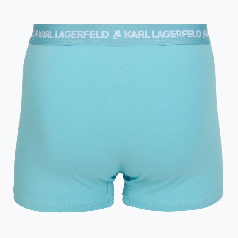 Pánské boxerky KARL LAGERFELD Logo Trunk Multiband 3 páry dark sea/indigo/blue 5