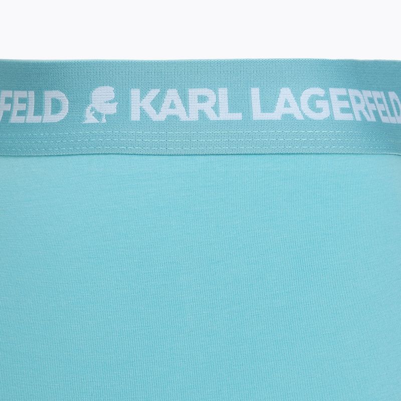 Pánské boxerky KARL LAGERFELD Logo Trunk Multiband 3 páry dark sea/indigo/blue 6
